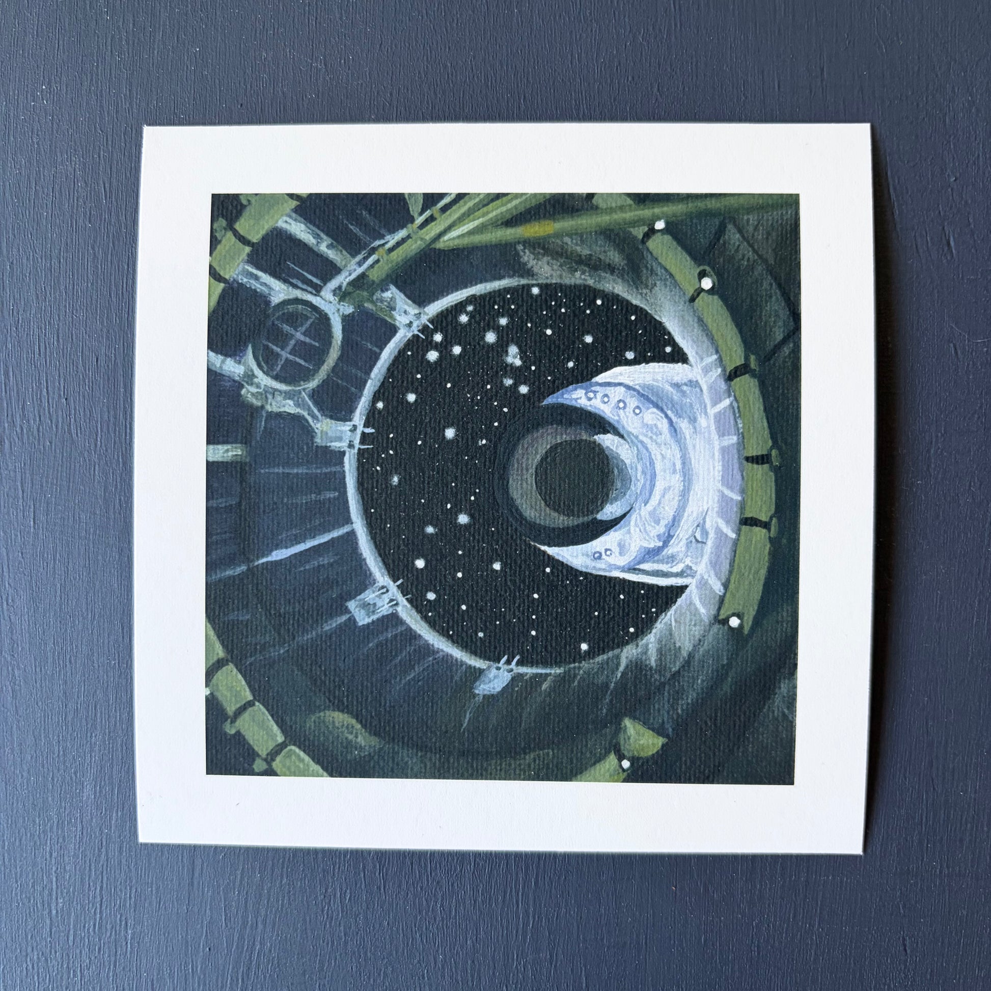mini print of spacecraft separation shown from the inside