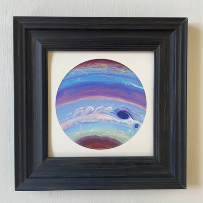 Print of UV Jupiter in black frame with white background