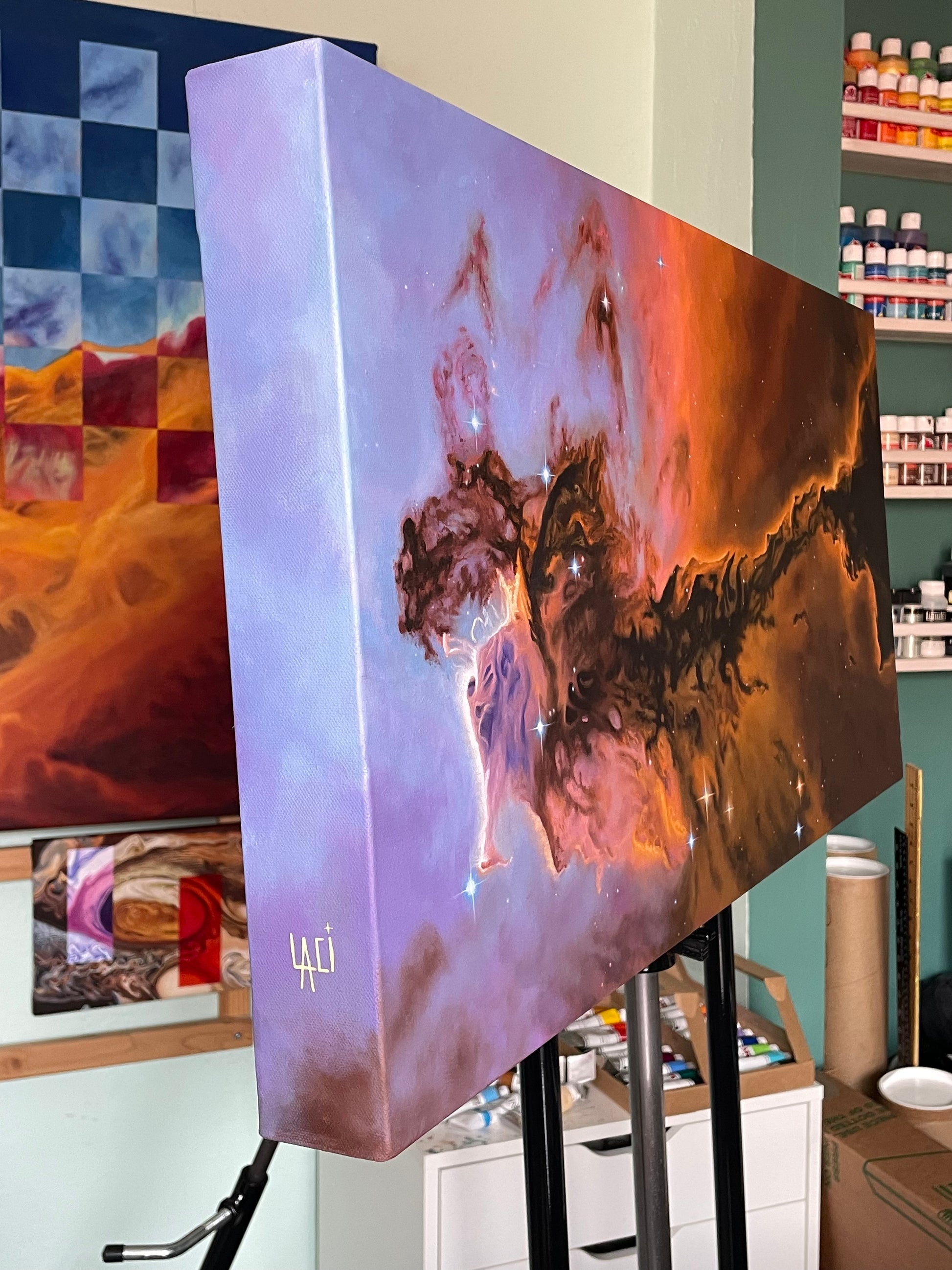 Angled view of Leviathan's Wake with my signature visible on the left side